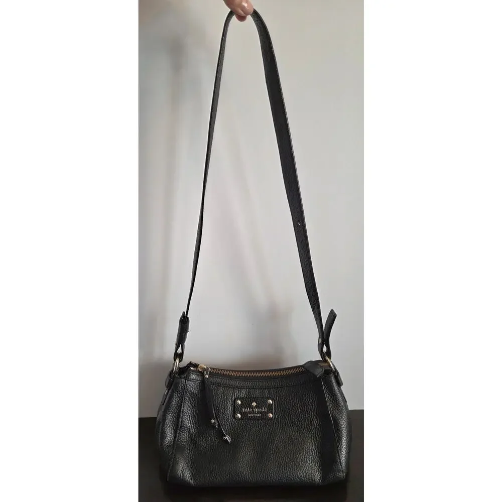 Kate Spade Berkshire Road Gabriella Pebbled Black Leather Purse Crossbody